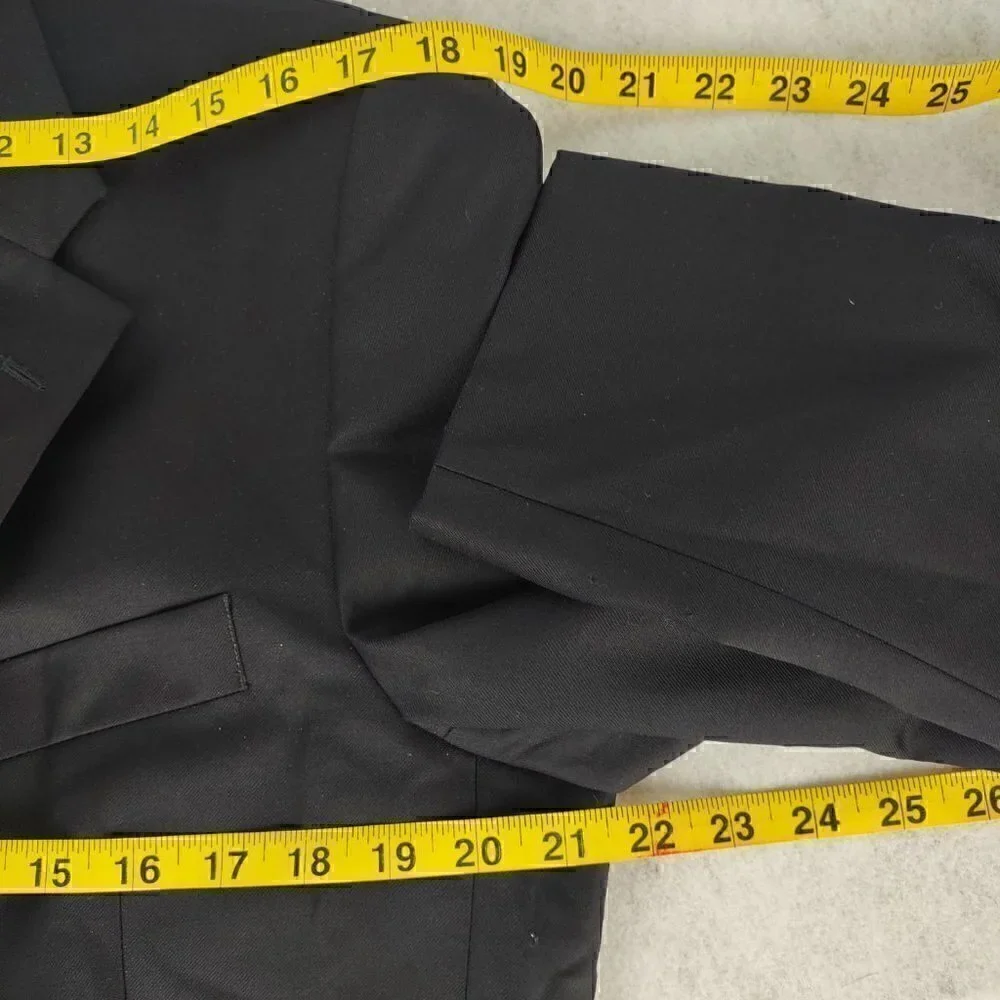 Jones New York Dark Blue Men's 2 Button Wool Blend Suit Jacket Size 38L